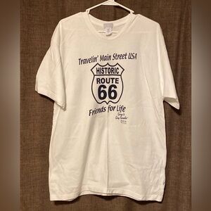 Route 66 Travelin’ Main Street  USA Double Sided Graphic Tee Made in USA XL